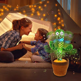 Kids Dancing Talking Cactus Toy, Interactive Singing Plush, Talking Sunny Cactus Electronic Toy, Fun Musical Home Decoration & Xmas Gift for Children